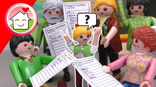 Playmobil Familie Hauser  Projekttage  Schulgeschichte mit Lena [upl. by Lerrad]