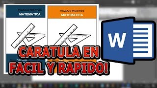 ☑️Cómo HACER CARATULAS EN WORD ¡FÁCIL Y RÁPIDO  TUTORIAL paso a paso  2021 [upl. by Erich]