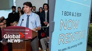 Trudeau proposes new reforms for renters amid housing crunch  FULL [upl. by Murat]