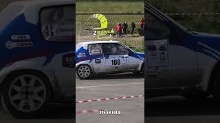 Les petites sportives😮‍💨 RALLYE DU CHARLEMAGNE 2024 amazing 205 rallycar rally drift short [upl. by Fronnia446]