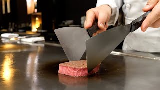 Bold and Delicate Teppanyaki Hiroshima A5 Wagyu Steak [upl. by Efioa]