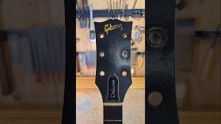 Nasty surprise stripping a Gibson Deluxe for refinishing luthier guitarrepair luthiery [upl. by Ivie]