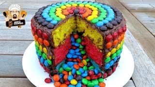 MampM RAINBOW PIÑATA CAKE  HOMEMADE EASY RECIPE [upl. by Johst504]