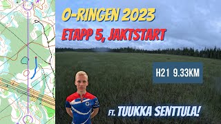 🗺️🌲ORingen 2023 H21 etapp 5 ft Tuukka  📹Headcam Orienteering [upl. by Vitalis264]