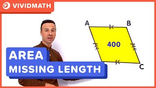 Find Length of Rhombus Given Area  VividMathcom [upl. by Harewood]