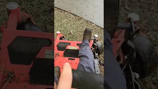 Turning your mower lawncare satisfying question questions lawnmowing lawn gravely [upl. by Nosiaj41]