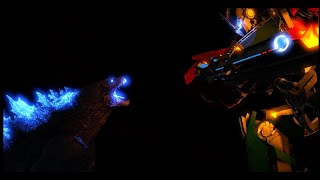 TFP Optimus Prime VS Godzilla [upl. by Elletsyrc]