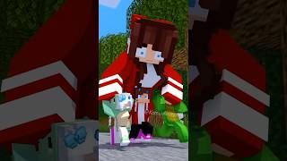 Running With Bigger And Bigger JJs Sister  MAIZEN Minecraft Animation shorts [upl. by Yennor]