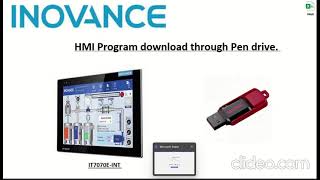 INOVANCE HMI program Download through Pen Drive [upl. by Demetris525]