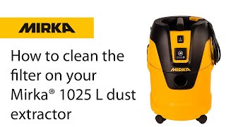 How to clean the filter on your Mirka 1025 L dust extractor [upl. by Nawiat]