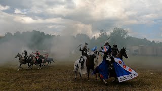 Inscenizacja Bitwy z Krzyżakami pod Koronowem z 1410 r Jarmark Cysterski 2023 4K skróty [upl. by Kalinda]