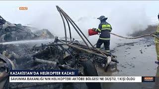 Kazakistan’da Helikopter Kazası Savunma Bakanlığı Helikopteri Aktöbe Bölgesinde Düştü 09112024 [upl. by Aekahs]