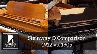 Comparison Restored Steinway model O rosewood 1912 vs black 1905 [upl. by Fillander278]