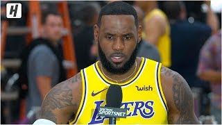 LeBron James On Playing with Anthony Davis Full Interview  2019 NBA Media Day [upl. by Corri226]