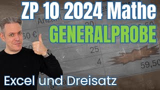 ZP 10 Mathe 2024 MSA Generalprobe Excel und Dreisatz korrigiert [upl. by Atima]