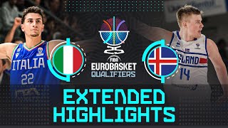 Italy 🇮🇹 vs Iceland 🇮🇸  Extended Highlights  FIBA EuroBasket 2025 Qualifiers [upl. by Romo513]