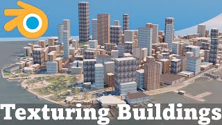 Texturing Buildings  Blender GIS Tutorial [upl. by Ennej]