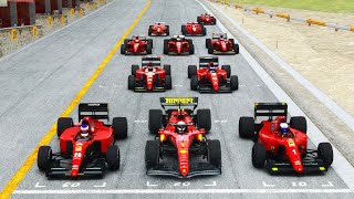 Ferrari F1 2023 vs All Ferrari F1 1990 Cars  Mugello GP [upl. by Claudina]