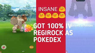 100 IV REGIROCK RAID POKEMON GO [upl. by Anerol]