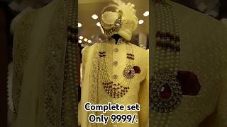 Beautiful groom wedding sherwani 💋💍💒💕trending fashion sherwani weddingdress ytshorts wedding [upl. by Audrye457]