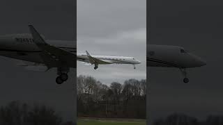 Gulfstream G550 landing at Spirit of St Louis Airport 26L [upl. by Buke592]