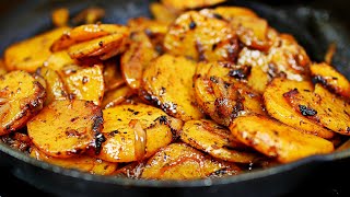 Delicious Pan Fried Potatoes  Easy Skillet Potatoes Recipe [upl. by Cinda721]