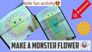 Amaizing folding surprise for kids step by step tutorial of making monster flower🌺 [upl. by Siroval]