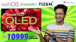 Best Budget OLED Smart TV  Web OS vs Android OS vs Tizen OS  Infinix W1 OLED Smart TV Rs10999 [upl. by Anaeirb129]