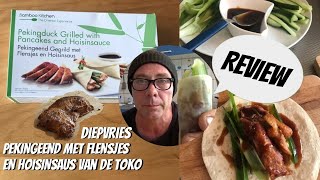 Diepvries PEKINGEEND met FLENSJES en HOISINSAUS van de TOKO  Review  Planet Michell [upl. by Hamon]