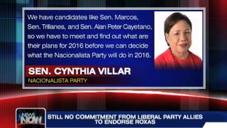 Still no commitment from LP allies to endorse Roxas [upl. by Ettenyar]