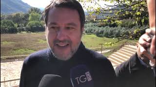 Regionali Umbria Salvini a Ferentillo «Gli umbri sappiano che si vota» [upl. by Trab134]