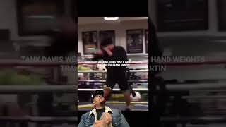 MUST WATCH 🥊 GERVONTA TANK DAVIS TRAINING WITH 20 IBS VEST amp HAND WEIGHTS THROWING EXPL0SIVE COMBOS [upl. by Ykcaj]