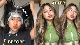 DIY HAIR HIGHLIGHTS AT HOME low budget  Philippines [upl. by Skiest]