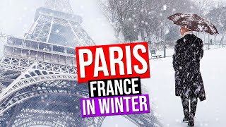 PARIS IN WINTER under the SNOW  France Snowfall in Paris [upl. by Eenttirb426]