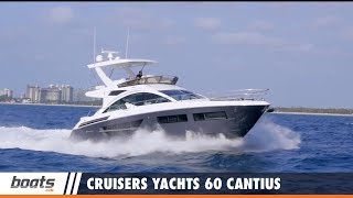 Cruisers Yachts 60 Cantius Fly Video Boat Review [upl. by Pahl]