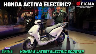 Honda CUV e Electric Scooter Walkaround Video  Is This The Honda Activa Electric [upl. by Anahc958]