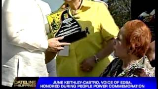 June Keithley honored during EDSA commemoration [upl. by Ymmij82]