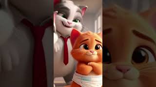 Kitten teaches how to face a bully cats cat funny short [upl. by Iorgo]