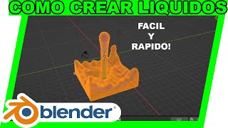 💦 Como CREAR LIQUIDOS en BLENDER FACIL y RAPIDO  Principios 💦 [upl. by Gower]