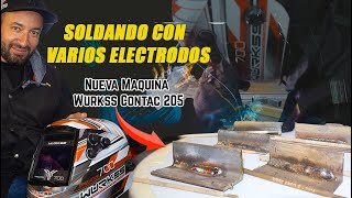 ¡NO CREERAS LO QUE ESTE EQUIPO DE SOLDURA HACE prueba en diferentes electrodos en soldadura MMA [upl. by Aronel]