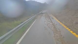 hwy 198 closed 22 miles west of Coalinga Ca Fresno co storm damage [upl. by Jola]