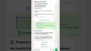 Pay Property tax Online Via WhatsApp  Nagar Nigam Raipur  Smart City [upl. by Yelraf]