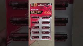 Eveready Ultima Alkaline AAA Battery shorts battery [upl. by Noemad]