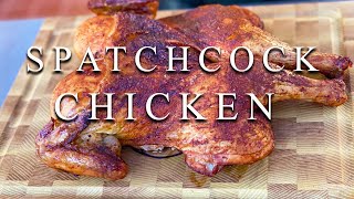 How To SPATCHCOCK And Smoked A Chicken On The  Pitboss Grill KC Combo  Pellet Grill [upl. by Oihsoy]