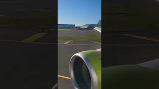 Airbaltic A220 takeoff from RIX rwy 36 [upl. by Yramanna387]