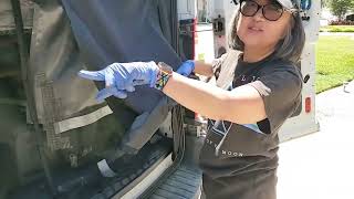 Vlog 44 Vanlife Van Essentials rear door bug screen install [upl. by Melicent]