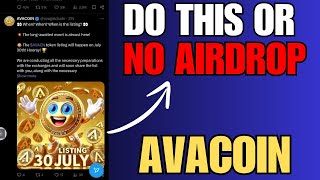 🚀 AVAcoin Listing in 5 Days 💰 URGENT Do This NOW or Miss Out 🔥 [upl. by Glynn]