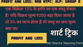 PROFIT AND LOSS FOR RRB NTPC ALP TECH GROUP D RPFSSC mksharmateachingpoint [upl. by Nahtanaj]