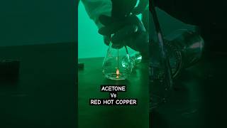 Acetone vs red hot copper reaction chemistry science experiment 12th shorts maleficent [upl. by Doner]