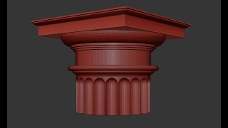 3Ds MAX Doric capital by Grishin Michael [upl. by Odlaniger]